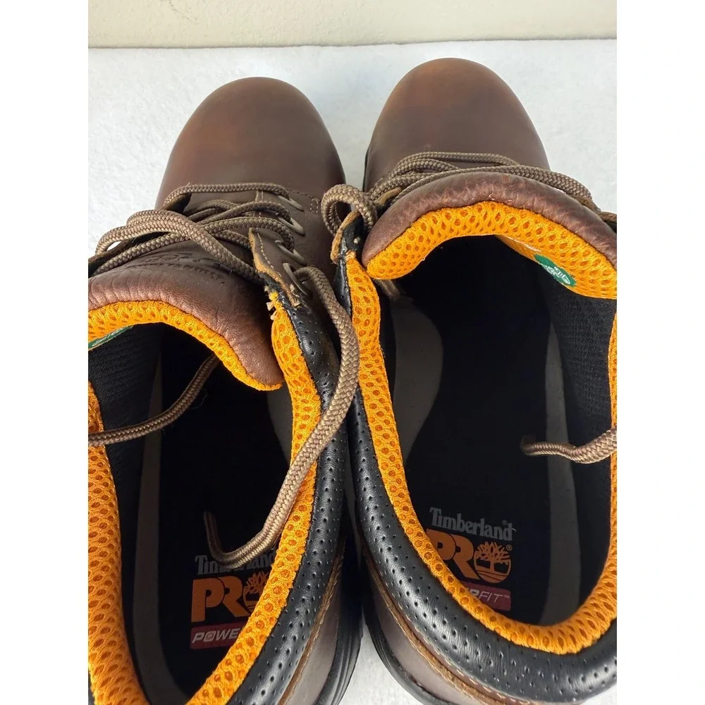 Timberland PRO TiTAN Oxford 11.5 M Brown Alloy Safety Toe NIB Holiday Rea